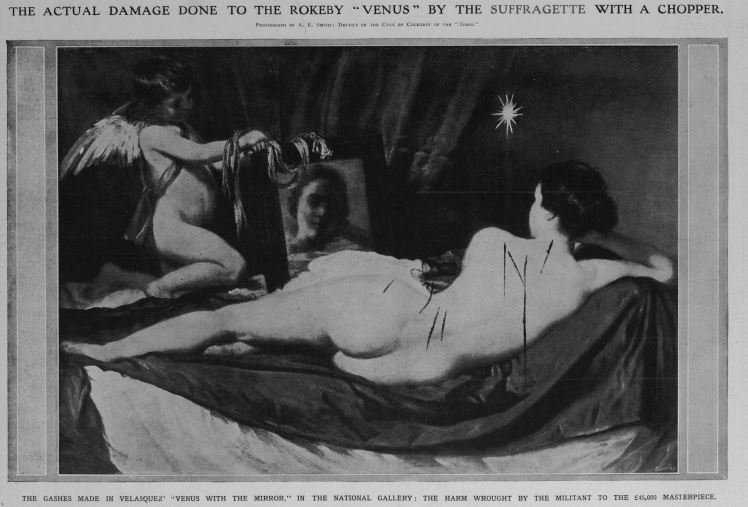 1914 damage to the Rokeby Venus by a suffreagette